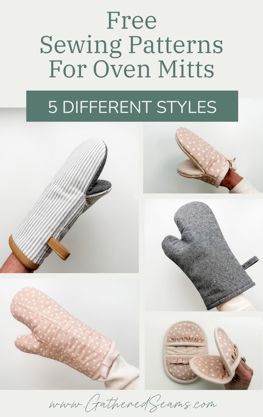 5 Free Oven Mitt Patterns by Gathered Seams