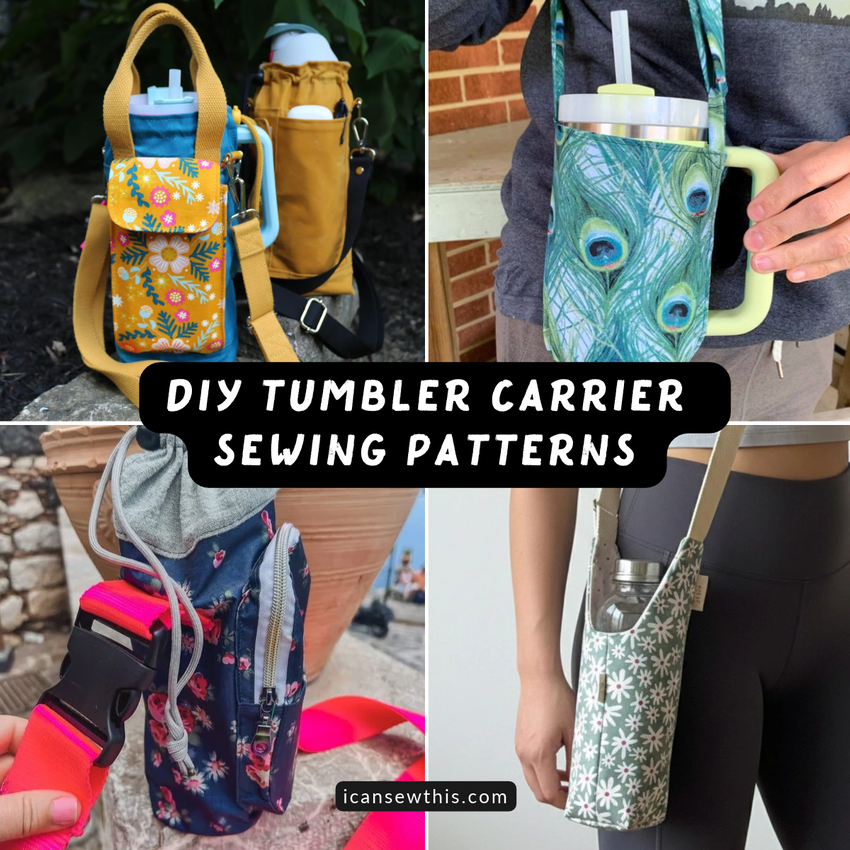 Best Stanley cup holder sewing patterns for hands-free hydration - DIY tumbler carrier sewing patterns: 9 free and paid designs