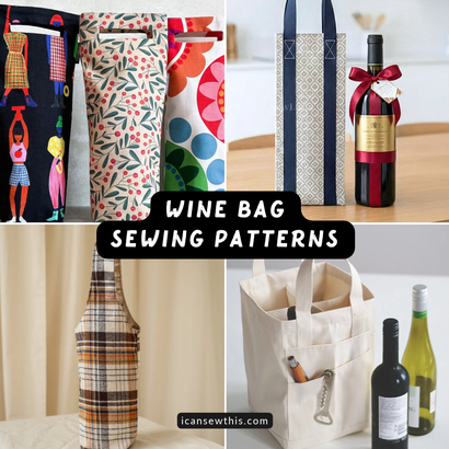 Best wine bag sewing patterns to make for handmade gifts - How to sew a reusable wine bottle bag with beginner patterns