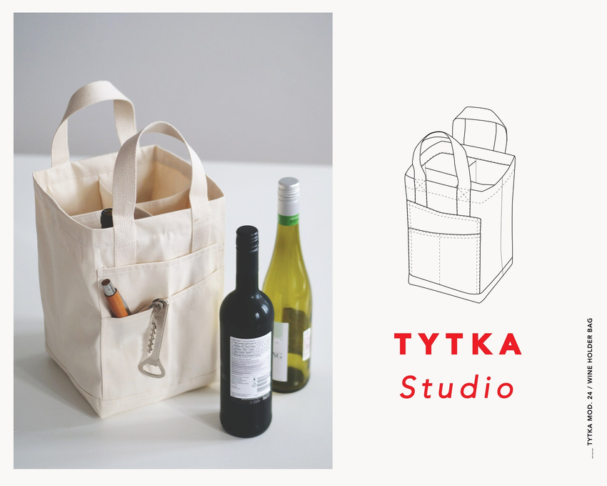 TYTKAStudio 4-Bottle Wine Holder Tote Pattern