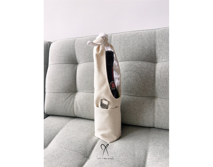 Wine & Tumbler Bag with Adjustable Strap by Cutnsewsimply