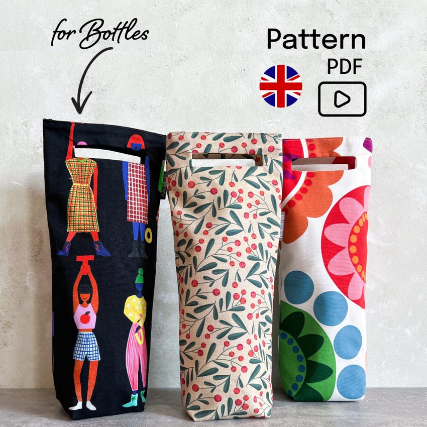 MondgoettinDesign PIVO Wine Bottle Bag Sewing Pattern